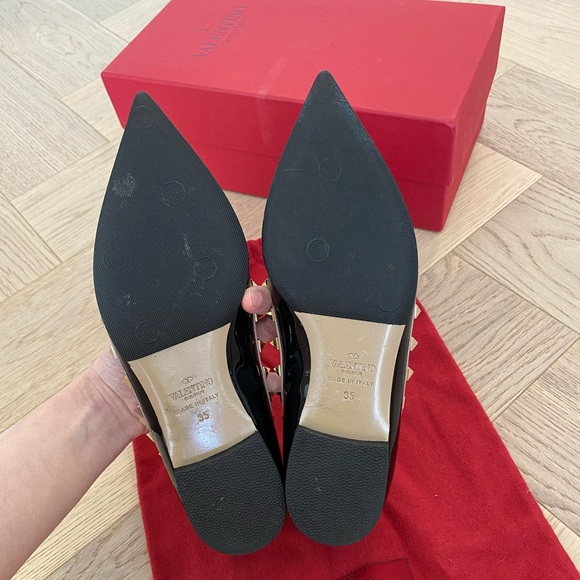 Valentino Garavani Rockstud Ballerina Flats - Picture 2 of 3